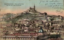CPA Marseille vue generale sur N D de la Garde 