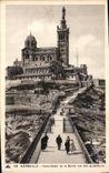 CPA Marseille Notre Dame de la Garde vue des ascenseurs 