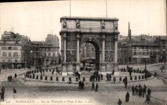 CPA Marseille Arc de Triomphe et Place d'Aix 
