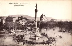 CPA Marseille Place Castellane Fontaine Cantini 