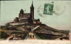 CPA Marseille Notre Dame de la Garde cote nord 