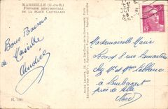 CPA Marseille B du R fontaine monumentale de la Place Castellane
