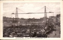 CPA Marseille le vieux port et le Pont Transbordeur 