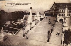 CPA Marseille Escalier Monumental de la Gare Saint Charles 