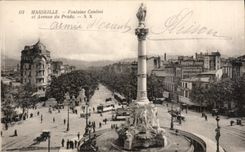 CPA Marseille Fontaine Cantini et Avenue du Prado 
