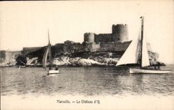 CPA Marseille le Chateau d'If Bateaux Voiliers
