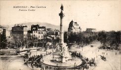 CPA Marseille Place Castellane Fontaine Cantini 