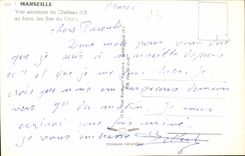 CPA Marseille vue aerienne du Chateau d'If au fond les Iles du Frioul 