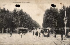 CPA Marseille le Prado Tramways