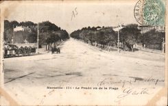 CPA Marseille le Prado vu de la Plage 