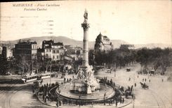 CPA Marseille Place Castellane Fontaine Cantini 