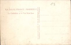 CPA Marseille la Cathedrale et le Fort Saint Jean 