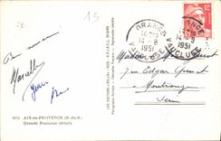 CPA Aix en Provence B du R Grande Fontaine detail 