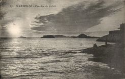 CPA Marseille Coucher de Soleil 