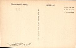 CPA Grenoble vue generale de l'Ile Verte la Tronche et les Alpes 