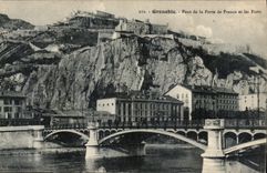CPA Grenoble Pont de la Porte de France et les Forts 