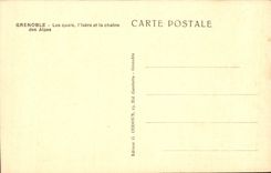 CPA Grenoble les quais l'Isere et la Chaine des Alpes 