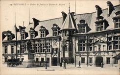 CPA Grenoble Palais de Justice et Statue de Bayard 