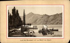 CPA Lac du Bourget et la Dent du Chat 