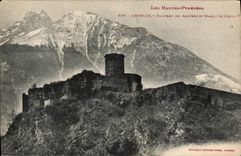 CPA Les Hautes Pyrenees Argeles Chateau de Baucens et Massif de Viscos 