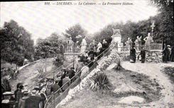 CPA Lourdes le Calvaire la Premiere Station 