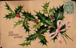 CPA Bonne Annee Fleurs