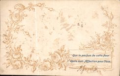 CPA Que le parfum de cette fleur egale mon Affection pour Vous 