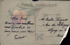 CPA Bonne annee Fleurs