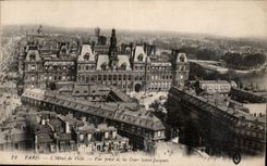 CPA Paris l'Hotel de Ville vue prise de la Tour Saint Jacques 
