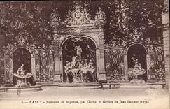 CPA Nancy Fontaine de Neptune par Guibal et Grilles de Jean Lamour 1775 