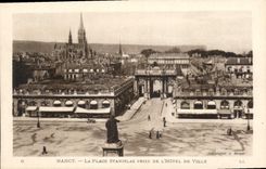 CPA Nancy la Place Stanislas prise de l'hotel de Ville 