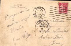 CPA Nancy Fontaine d'Amphitrite Automobile