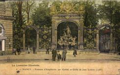CPA Nancy Fontaine de Neptune par Guibal et Cyffle Grilles de Jean Lamour 1755 