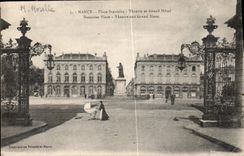 CPA Nancy Place Stanislas Theatre et Grand Hotel 