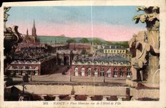 CPA Nancy la Place Stanislas vue de l'Hotel de Ville 