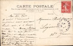 CARTE PHOTO Enfant Balancoire