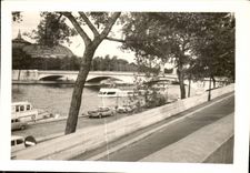 Photo Paris 1962 Bateau mouche et pont de l'Alma