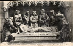 CPA Amboise Eglise Saint denis la Mise au Tombeau oeuvre presumee de Leonard de Vinci 