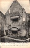 CPA Chinon I et L le Chateau Mon hist Cheminee et Restes de la Salle du Chateau du Milieu XIII et XV
