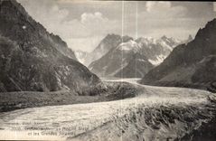 CPA Chamonix la Mer de Glace et les Grandes Jorasses 