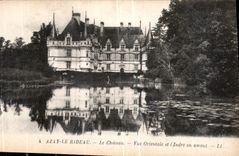 CPA Azay le Rideau le Chateau vue Orientale et l'Indre en amont 