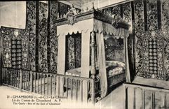 CPA Chambord L et C le Chateau Lit du Comte de Chambord 