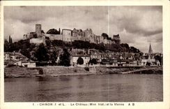 CPA Chinon I et L le Chateau Mon Hist et la Vienne 