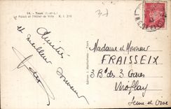 CPA Tours I et L le Palais et l'Hotel de Ville 