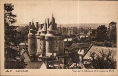 CPA Langeais vue sur le Chateau et le nouveau Pont 
