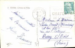 CPA Tours l'Hotel de Ville 