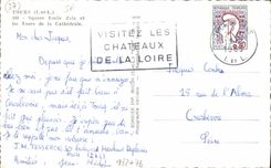 CPA Tours I et L Square Emile Zola et les Tours de la Cathedrale 