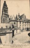 CPA Tours I et L la Cathedrale St Gatien XII et XVI siecle Musee des Beaux Arts et Tours gallo Romai