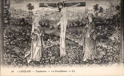 CPA Langeais Tapisserie la Crucifixion 