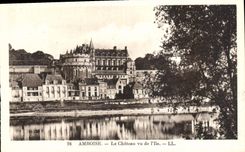 CPA Amboise le Chateau vu de l'Ile 
